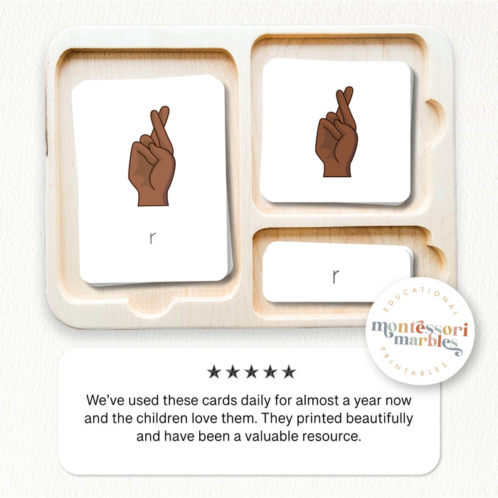 American Sign Language Nomenclature Cards (Brown)