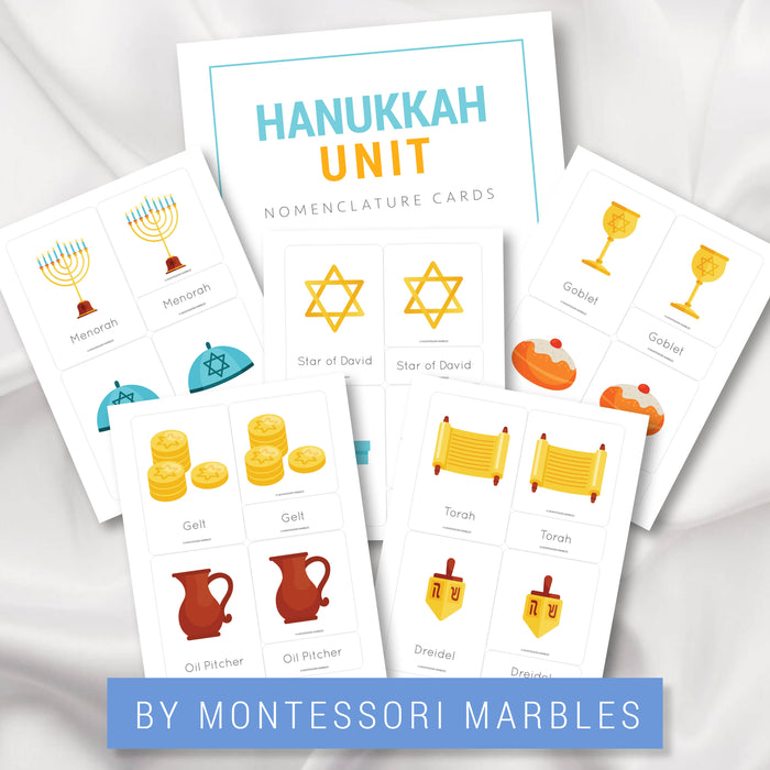 Hanukkah Nomenclature Cards
