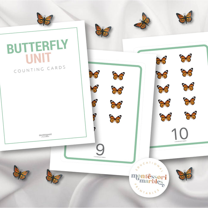 BUTTERFLY Counting Cards 1 to 10