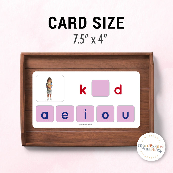Montessori Pink Series Missing Vowels SHORT I