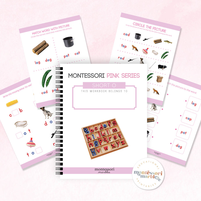 Montessori Pink Series Workbook Short O