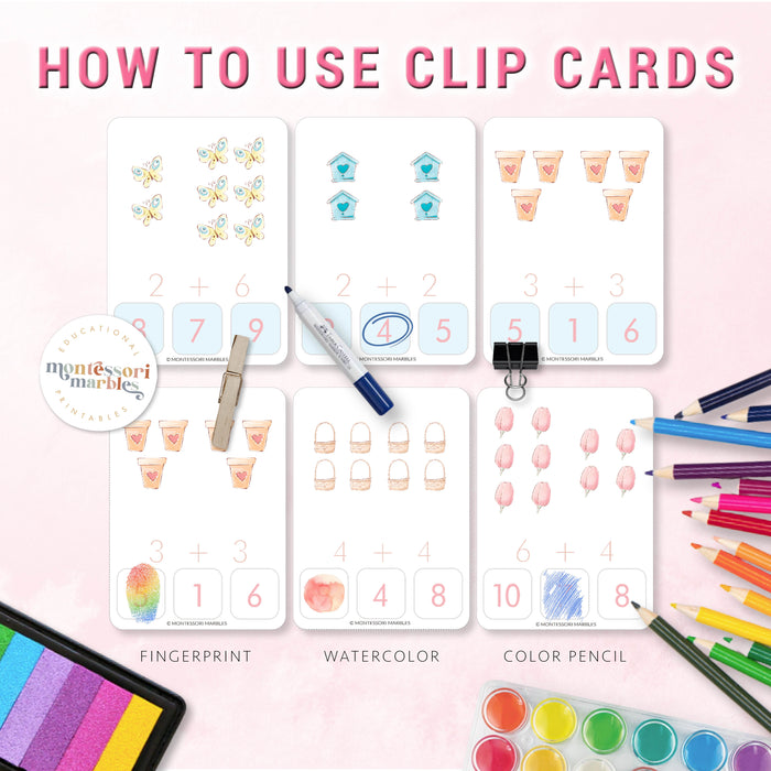 Easter Addition Clip Cards