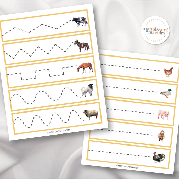 Farm Animals Cutting Strips