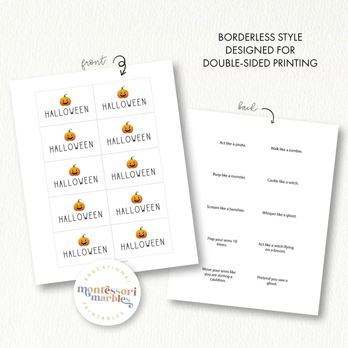 Halloween Action Cards