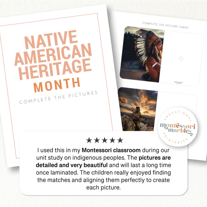 Native American Month Complete the Pictures