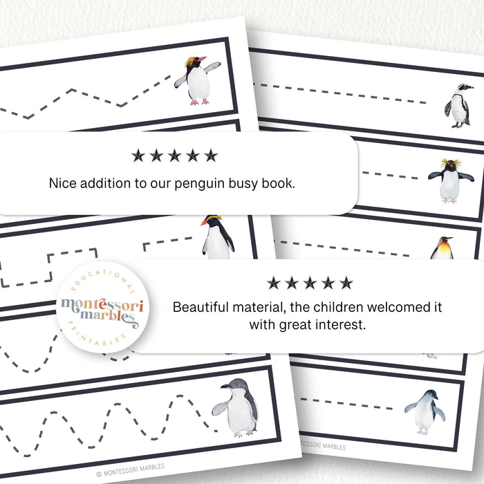 Penguins Cutting Strips