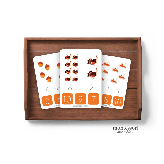 Thanksgiving Addition Clip Cards