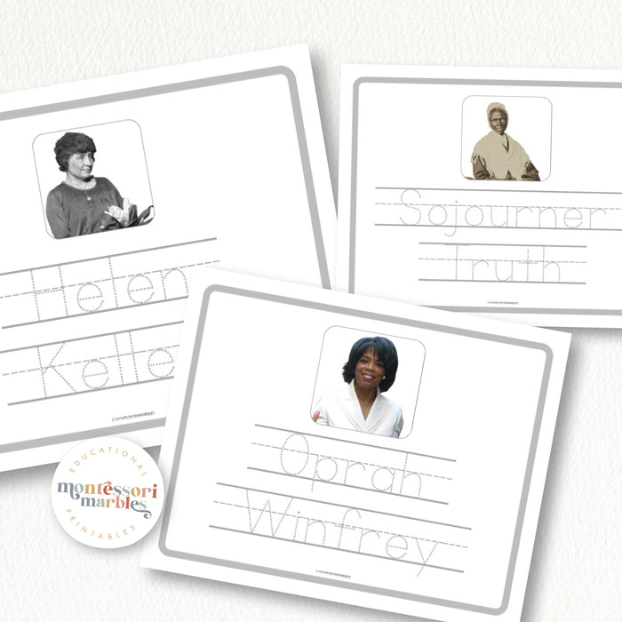 Women History Month Tracing Pages