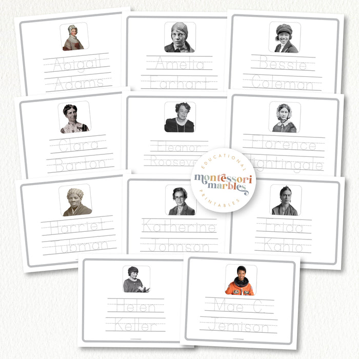 Women History Month Tracing Pages