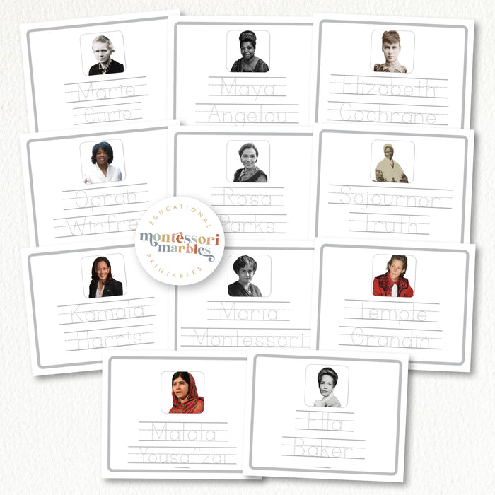 Women History Month Tracing Pages