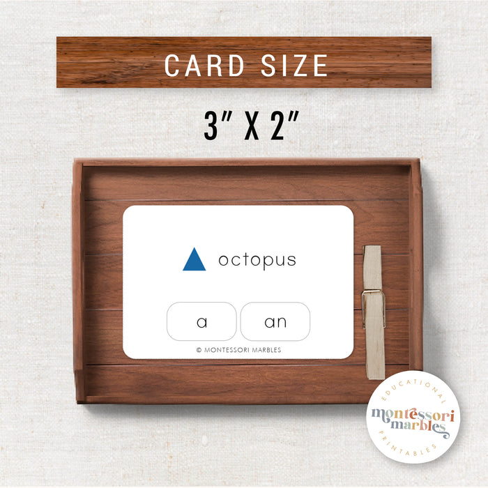 Articles Clip Cards - "a" and "an"