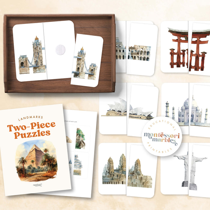 Landmarks Two-Piece Puzzles
