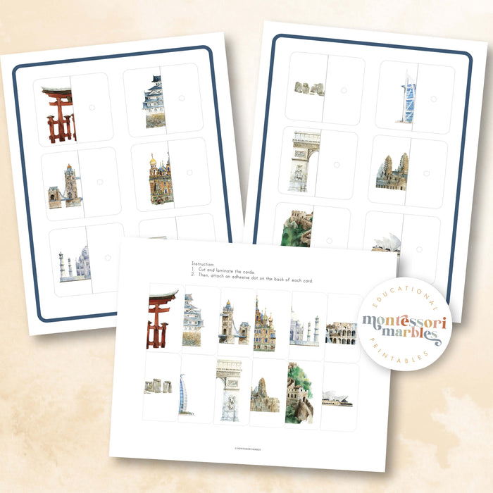 Landmarks Two-Piece Puzzles