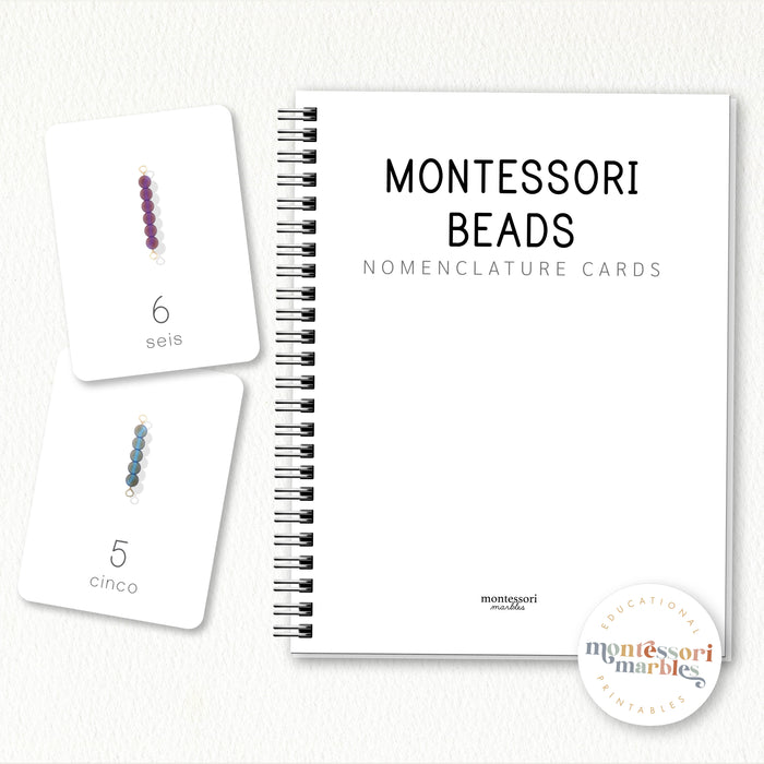 Los Numeros 1 - 100 | Montessori Golden Beads Nomenclature Cards