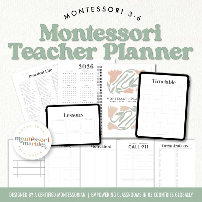 MONTESSORI TEACHER PLANNER JUL 2025 - DECEMBER 2026