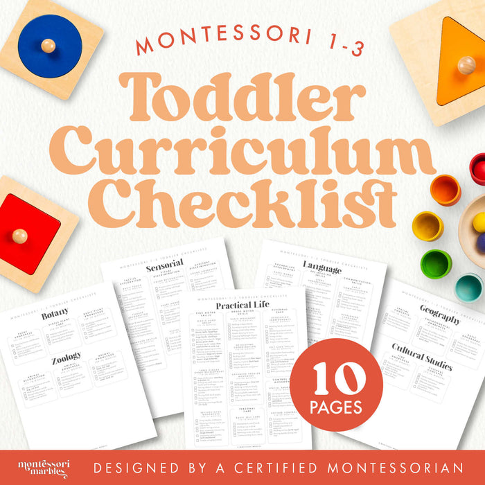 Montessori 1-3 Curriculum Checklists