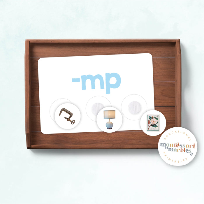 Montessori Blue Series Sorting Cards | Ending Blends