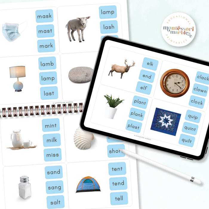 Montessori Blue Series Name the Objects | Ending Blends