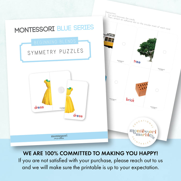 Montessori Blue Series Two-Piece Puzzles