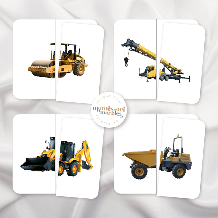 Construction Vehicles Symmetry Puzzles