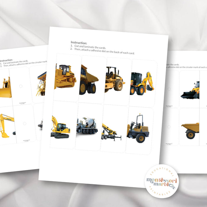 Construction Vehicles Symmetry Puzzles