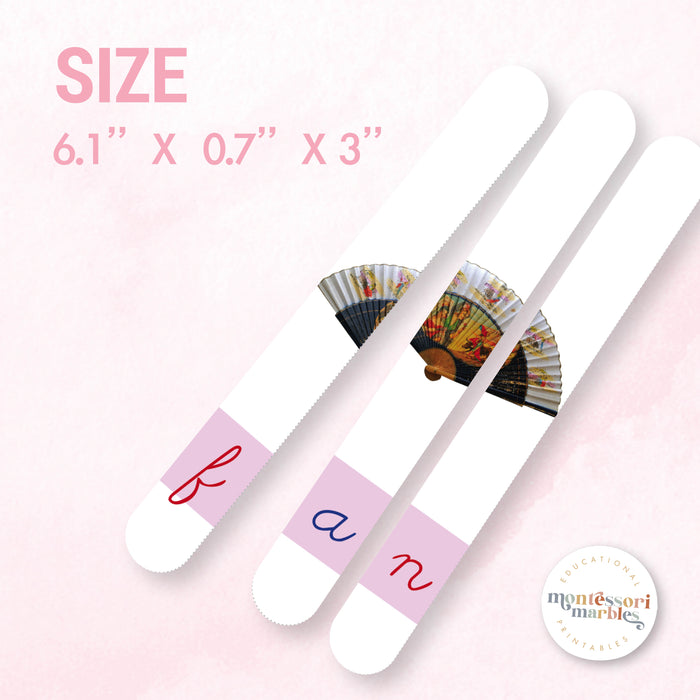 Montessori Pink Series CVC Puzzles | Cursive