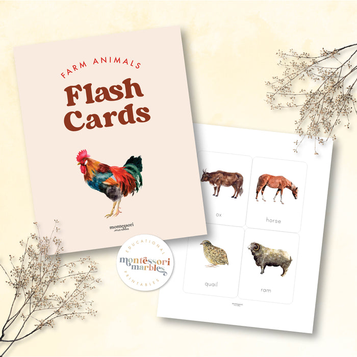 Farm Animals Flash Cards