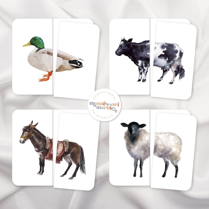 Farm Animals Two-Piece Puzzles
