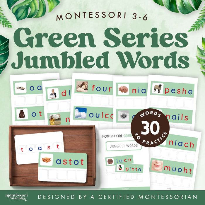 Montessori Green Series Jumbled Words