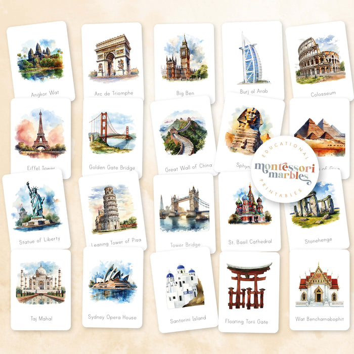 Landmarks Flash Cards