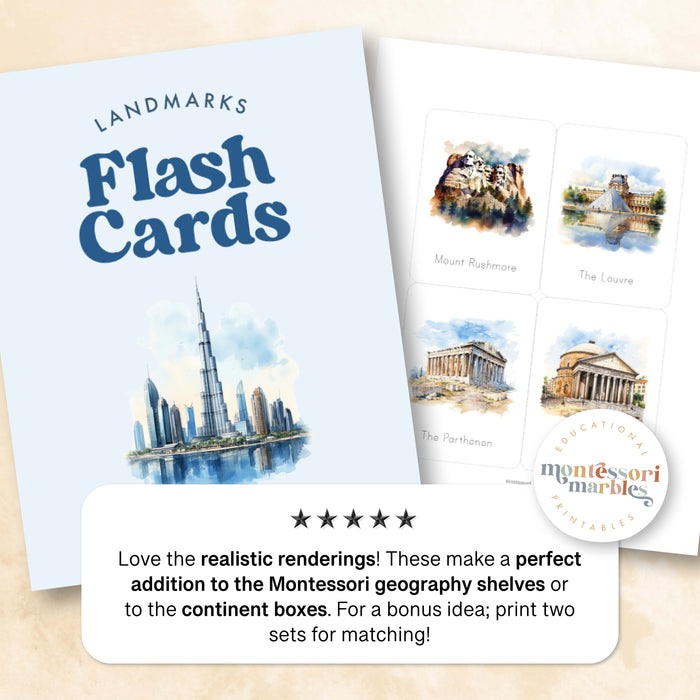 Landmarks Flash Cards