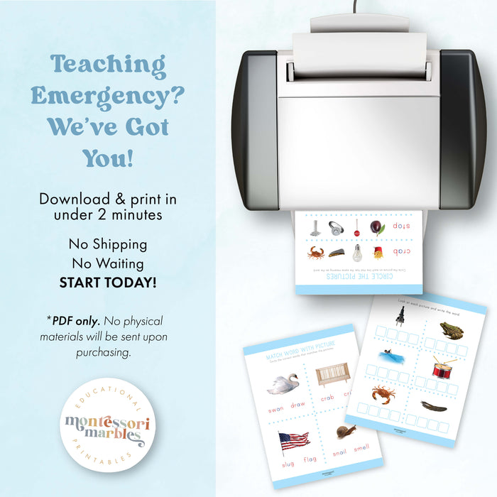 Montessori Blue Series Workbook | Beginning Blends