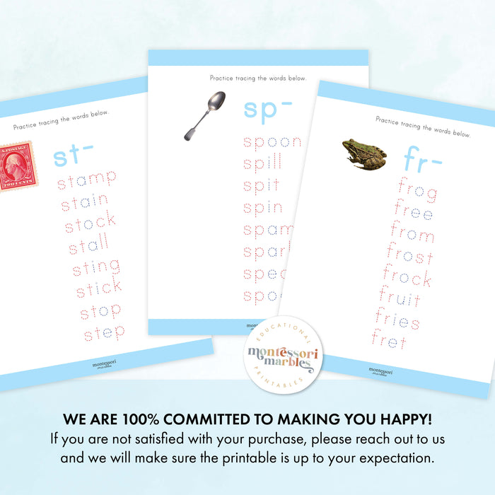 Montessori Blue Series Workbook | Beginning Blends