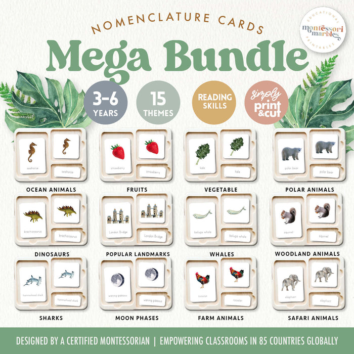 Montessori Nomenclature Cards Mega Bundle 1
