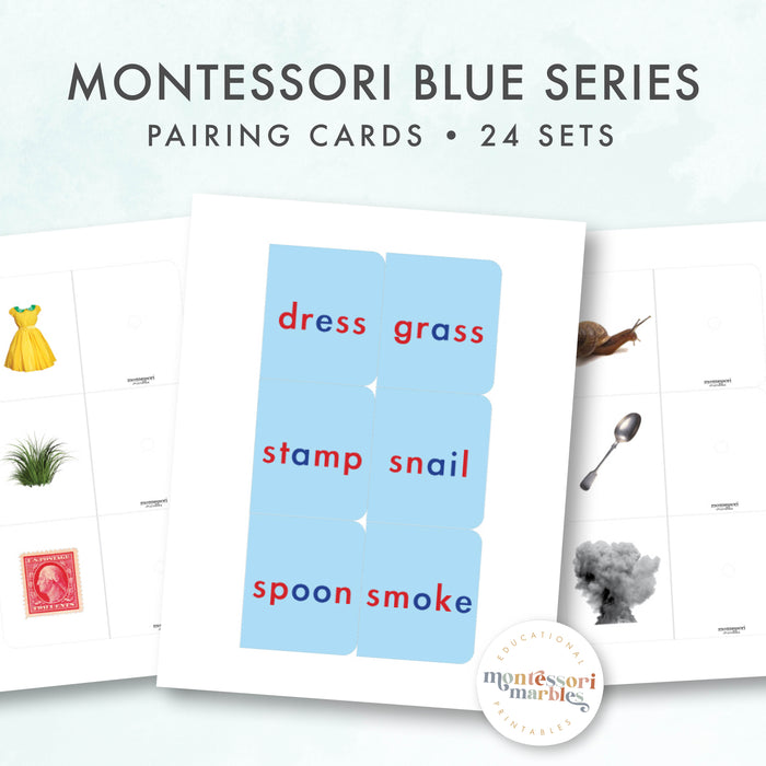 Montessori Blue Series Pairing Cards