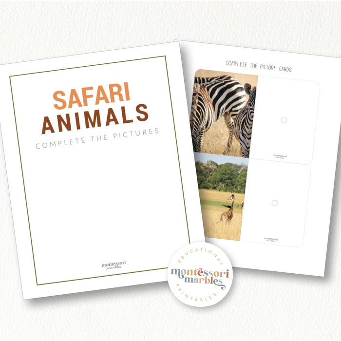 Safari Animals Complete The Pictures
