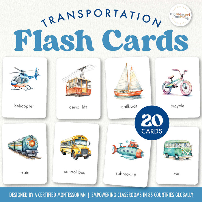 Transportation Flash Cards