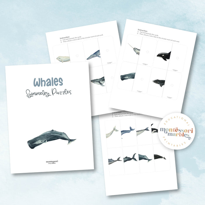 Whales Symmetry Puzzles