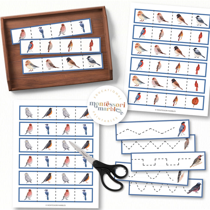 Winter Birds Cutting Strips