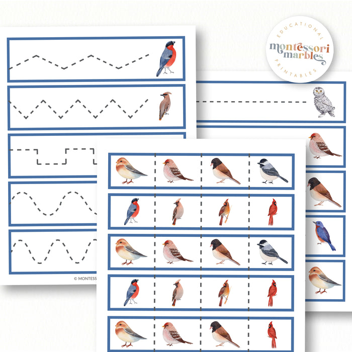 Winter Birds Cutting Strips