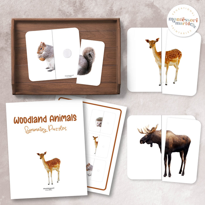 Woodland Animals Two-Piece Puzzles