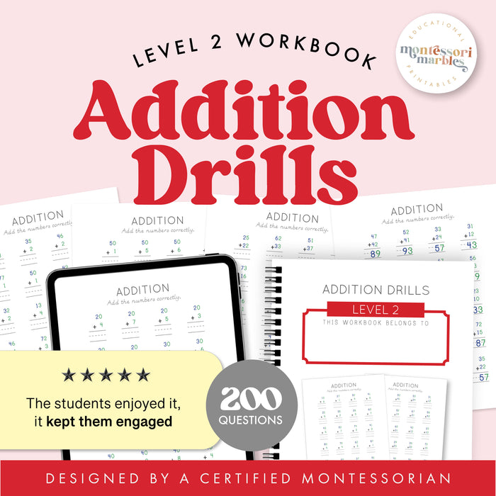 Addition Drills Workbook Level 2