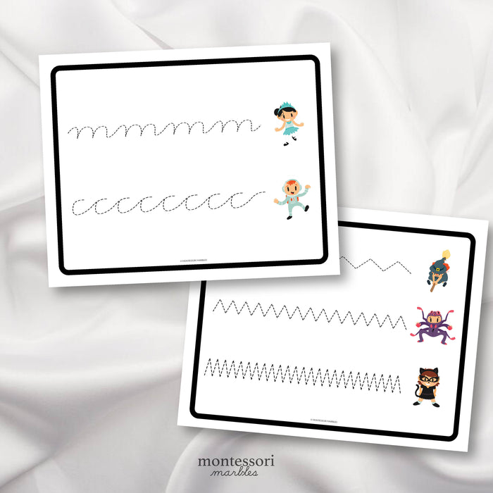 Halloween Cursive Tracing and Vocabulary