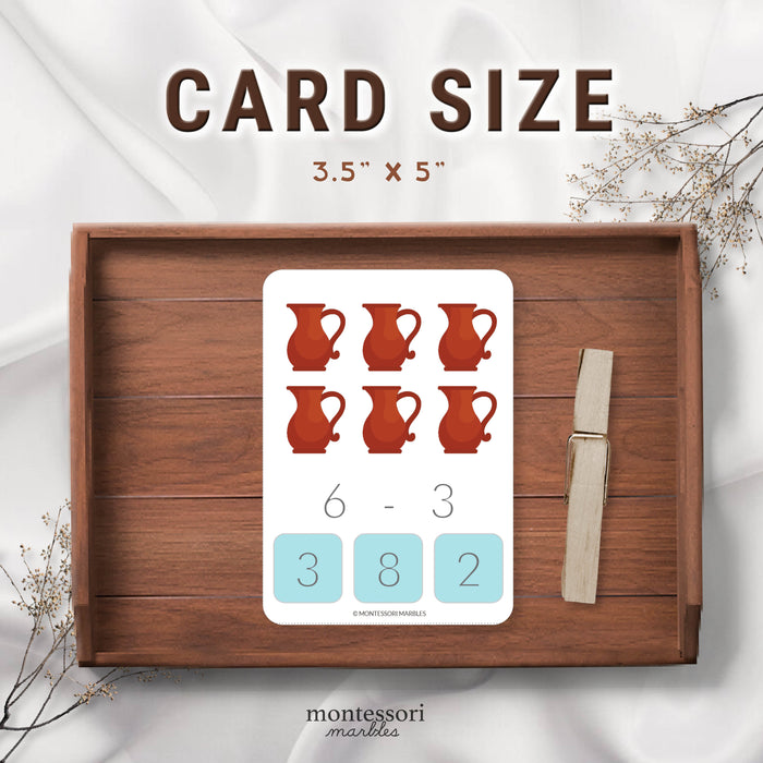 Hanukkah Subtraction Clip Cards