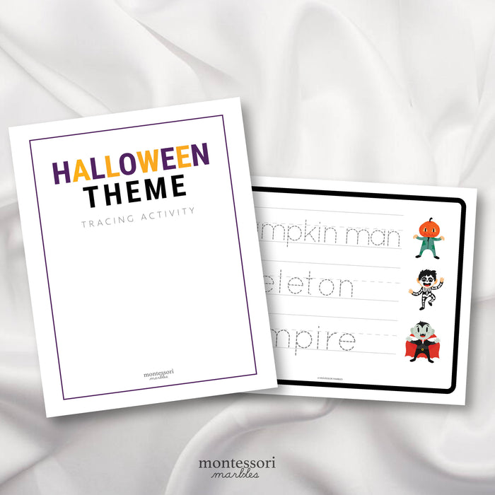 Halloween Tracing and Vocabulary