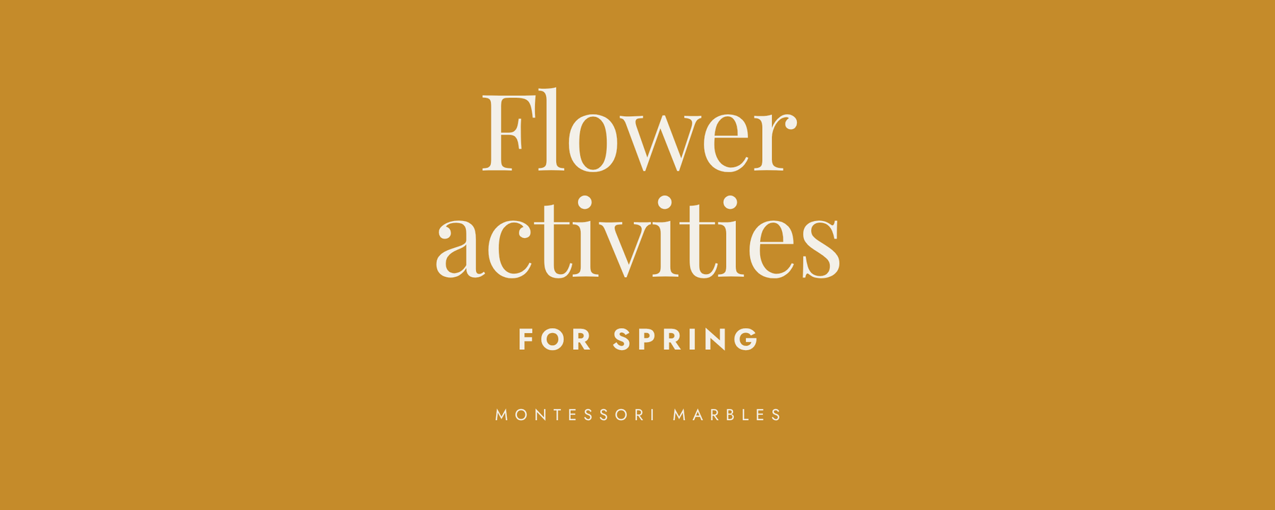 Flower Activities for Spring