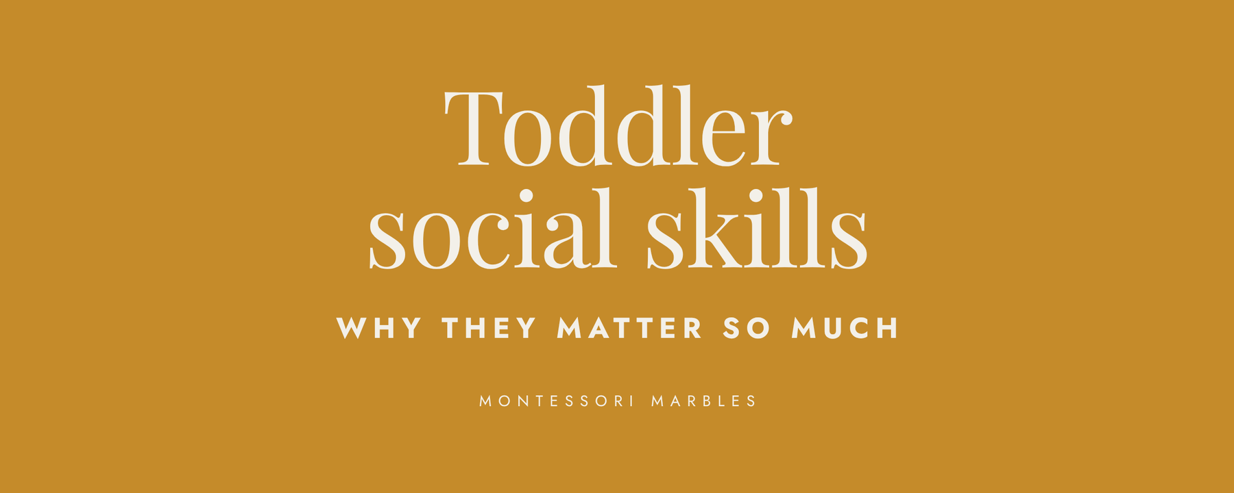 Why Toddler Social Skills Matter So Much?