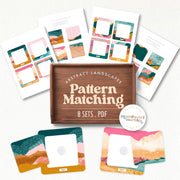 Abstract landscape patterns for visual matching—artistic design exploration, ages 3-6
