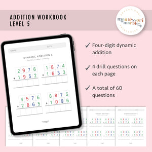 Addition Drills Workbook Level 5