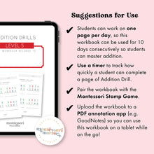 Load image into Gallery viewer, Addition Drills Workbook Level 5
